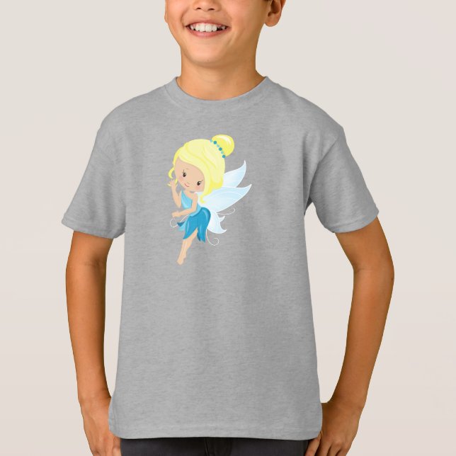T-shirt Fée mignonne, Fée magique, Fée de forêt, Cheveux b (Devant)