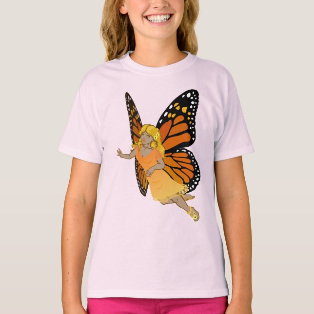 T-shirt Fée papillon Chemises papillon Fleurs papillon Tea (Devant)
