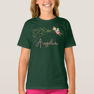 T-shirt Fée rose douce Princesse & Étoiles Fille Whimsical