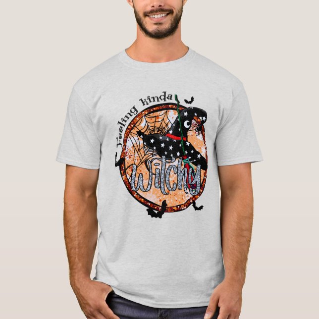 T-shirt Feed Kinda Witchy - Casquette De Sorcière Hallowee (Devant)