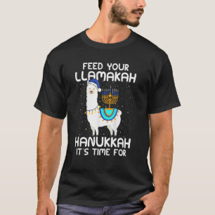 T-shirt Feed Your Llamakah Llama Hanukkah Costume Alpaca