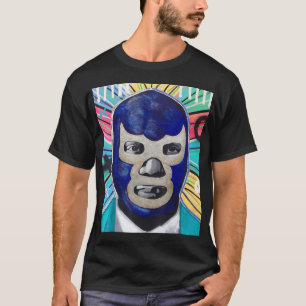 T-shirt Feel-Ink Demon Blue Lucha Libre Mexican Wrestling