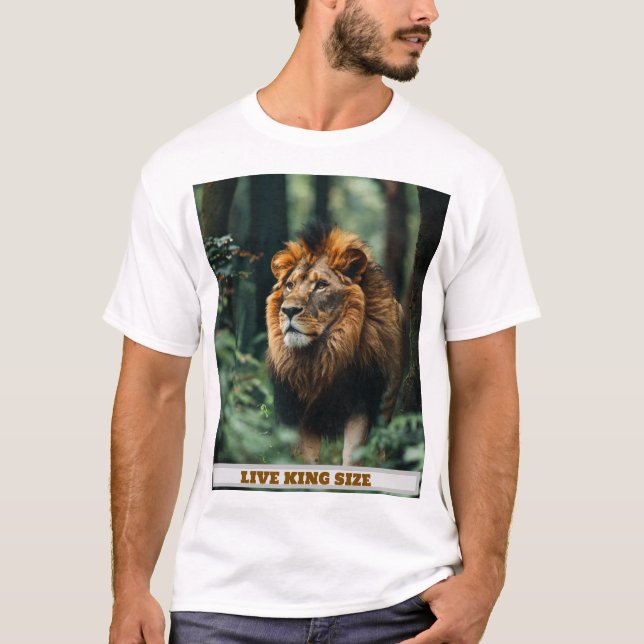 T-shirt feel like king lion embossed t shirt (Devant)