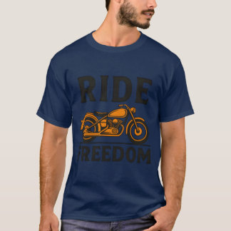 T-shirt Feel the Freedom Retro Motorcycle Ride Fast Art bo