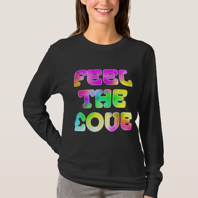 T-shirt Feel The £ove - Psychedelic 02 (Devant)