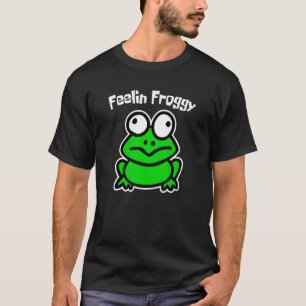 T-shirt Feelin Froggy Frog Citation de plaisanterie Mème S