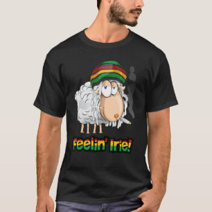 T-shirt Feelin' Irie Shirt Patois Jamaïque Sheep Jamaican