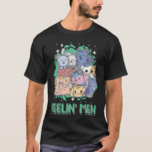 T-shirt Feelin Meh Chat Lazy Kitten Introvertie