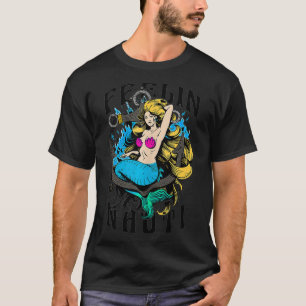 T-shirt Feelin Nauti Mermaid Ancres Vagues Nauti