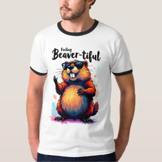 T-shirt Feeling Beaver-tiful - Funny Beaver Graphic