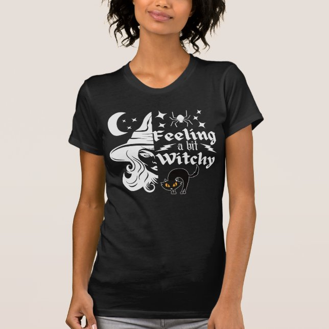 T-shirt Feeling Witchy drôle sorcière d'Halloween (Devant)