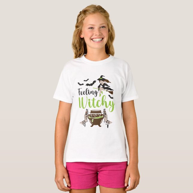 T-shirt Feeling witchy magic halloween (Devant entier)