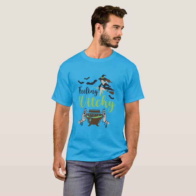 T-shirt Feeling witchy magic halloween (Devant entier)