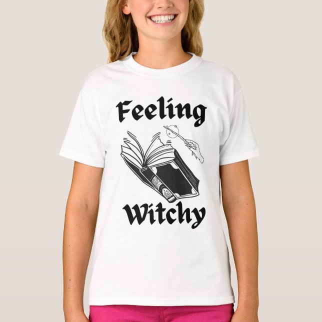 T-shirt Feeling Witchy Spell book drôle Halloween sorcière (Devant)