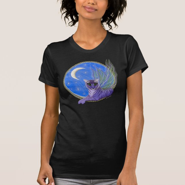 T-shirt féerique d'art de chat d'imaginaire de (Devant)