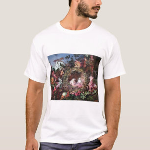 T-shirt Fées dans un nid d'oiseaux, John Anster Fitzgerald