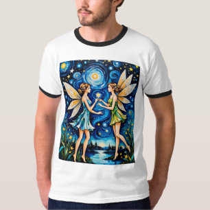 T-shirt Fées Partageant Etoiles Sky Shirt de nuit