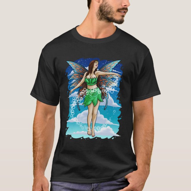 T-shirt Fées vertes cadeaux Fées Fay Wings Pixie Magique G (Devant)