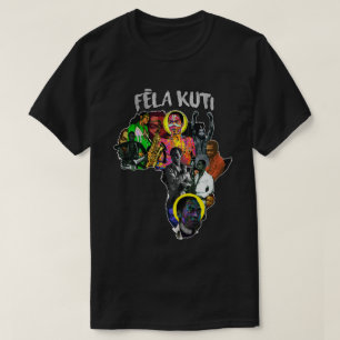 T-shirt Fela Kuti Afrique - Chemise à carte panafr