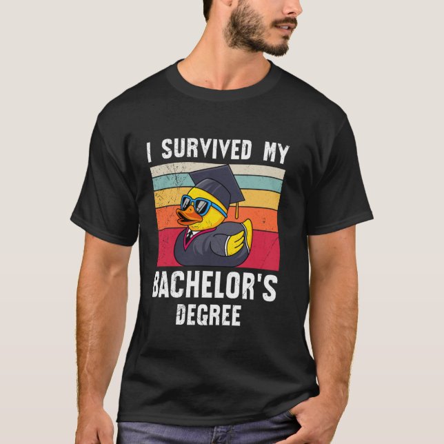 T-SHIRT FÉLÉCITATIONS J'AI SURVÉCU À MON DIPLÔME DE LICENC (Devant)