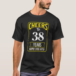 T-shirt Félicitations à 38 ans heureux après