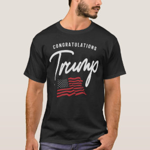 T-shirt Félicitations à Trump American Flag