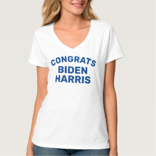 T-shirt Félicitations Biden Harris Texte et couleurs perso