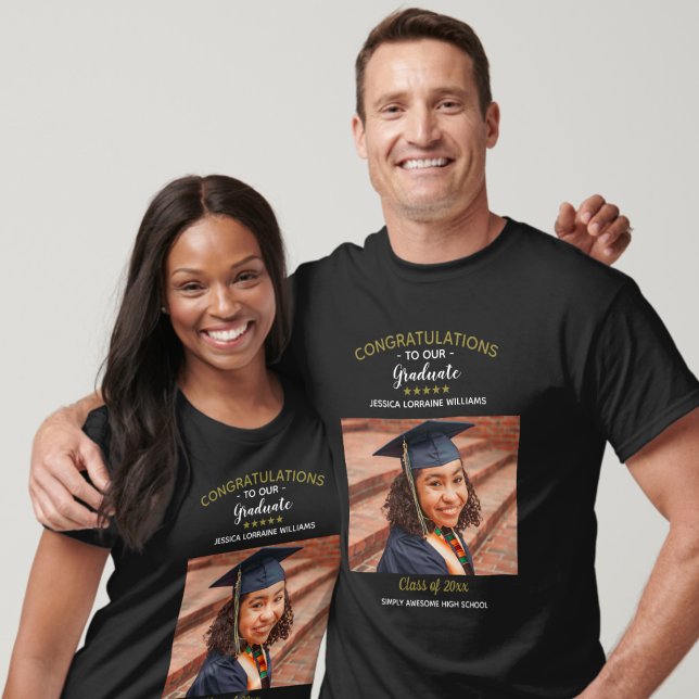 T-shirt Félicitations Diplômé sur mesure Photo Graduation (Créateur téléchargé)