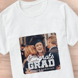 T-shirt Félicitations Grand Moderne Simple Preppy Photo<br><div class="desc">Ce design simple et classique est composé de typographie serif et d'ajouter une photo personnalisée.</div>