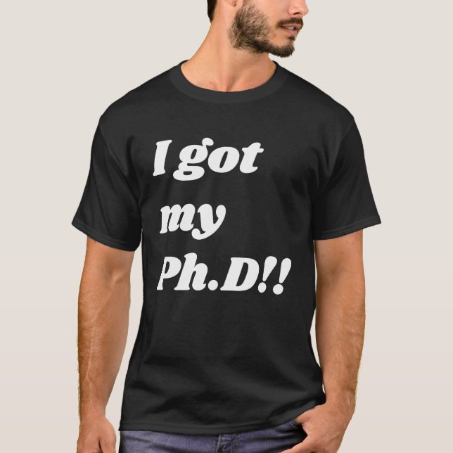 T-shirt Félicitations pour le doctorat (Devant)