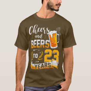 T-shirt Félicitations pour les 23 ans et bières pour 23 an