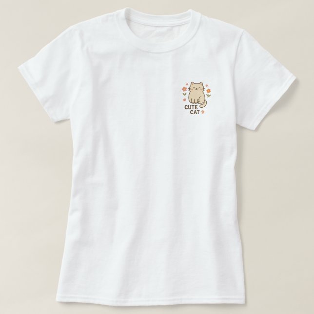 T-shirt Félin en fleurs (Design devant)