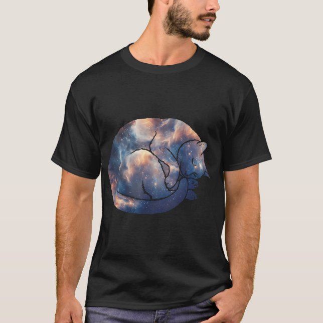 T-shirt Félin spatial (Devant)