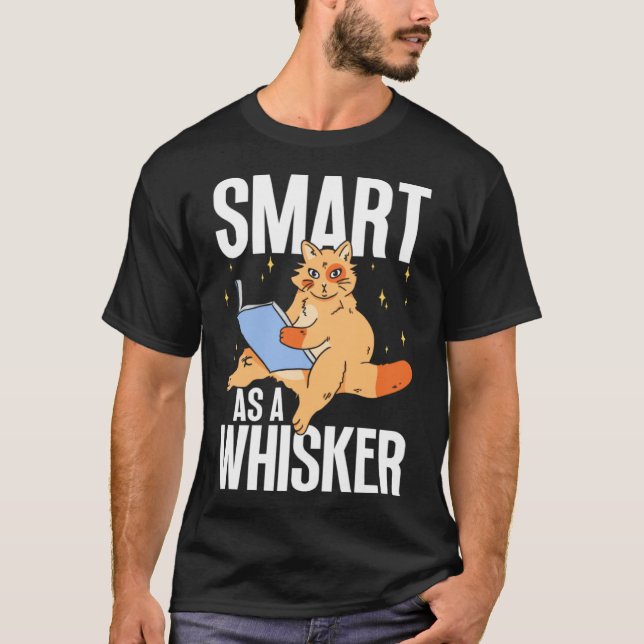 T-shirt Feline Cat Smart en Whisker (Devant)