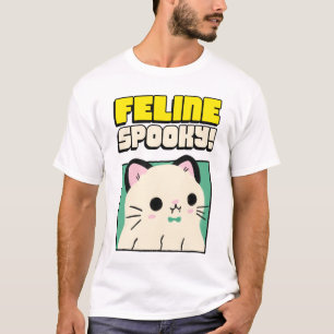 T-shirt Feline Éffrayant - Drôle Halloween Cute Cat