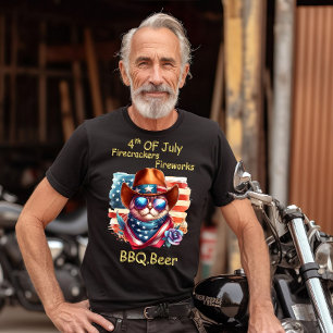 T-shirt Feline élégant : Chat en lunettes de soleil Fête d