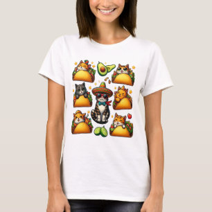 T-shirt Feline Fiesta : Chats et Tacos