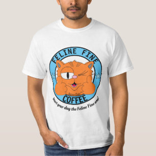 T-shirt FELINE FINE CAFÉ Cartoon Chat Señor Gato™