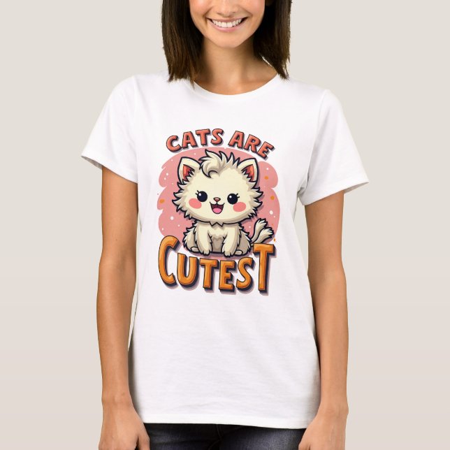 T-shirt Feline Fun Forever Cat (Devant)
