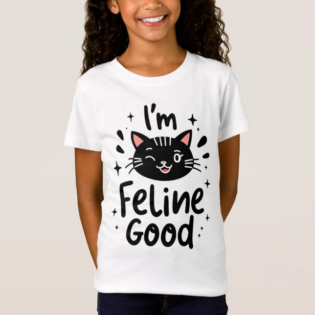 T-Shirt Feline Good Funny Chat (Devant)