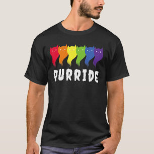 T-shirt Feline He Purride Lgbt Gay Pride Cat
