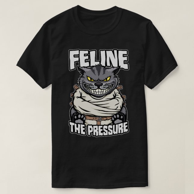 T-shirt Feline La Pression Crazy Chat Lady Funny Mad Chats (Design devant)