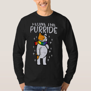 T-shirt Feline Le Chat Purride Ally Droite Lgbtq Gay Pri