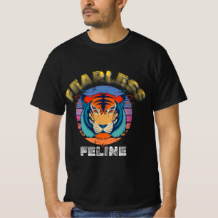 T-shirt Feline sans peur pour tiger