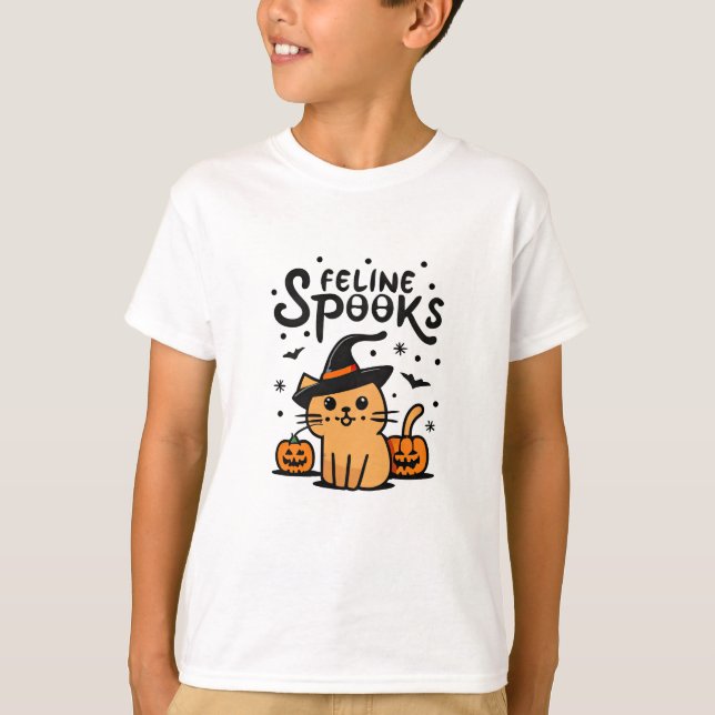 T-shirt Feline Spooks (Devant)
