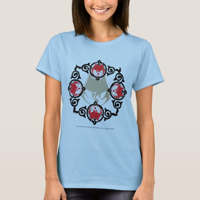 T-shirt Felix gothique la chemise de conception de chat (Devant)