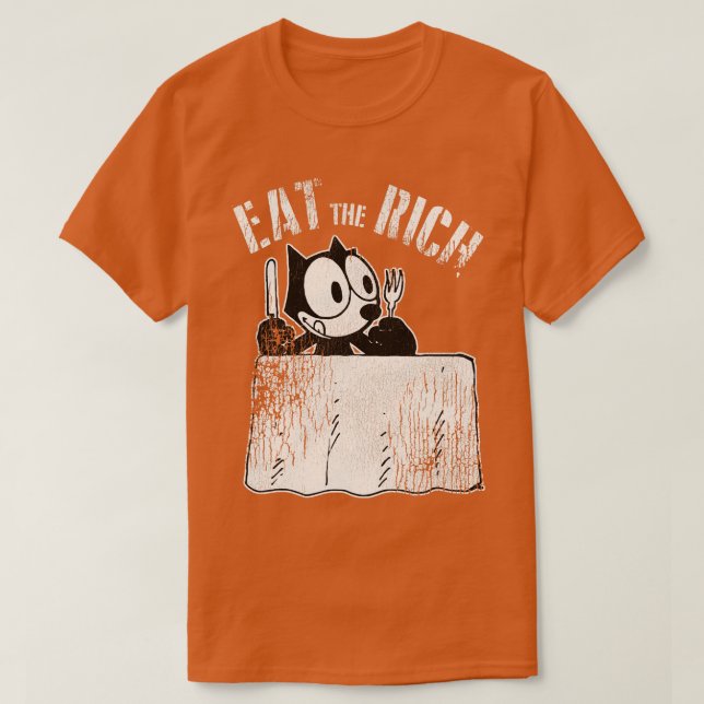 T-shirt Felix le chat mange les riches (Design devant)