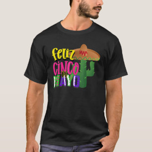 T-shirt Feliz Cinco De Mayo Fiesta Femmes Jeunes Filles