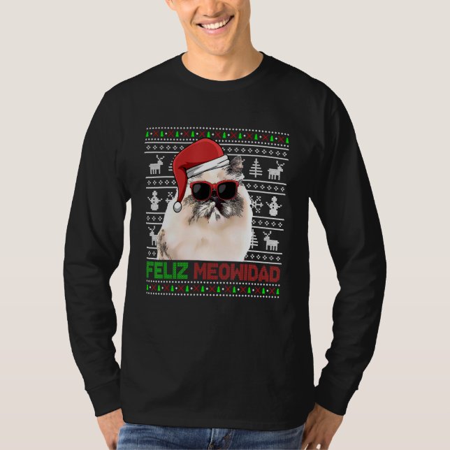 T-shirt Feliz Meowidad Noël (Devant)