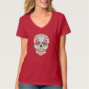 T-shirt Feliz Muertos - tee - shirt heureux de crâne de